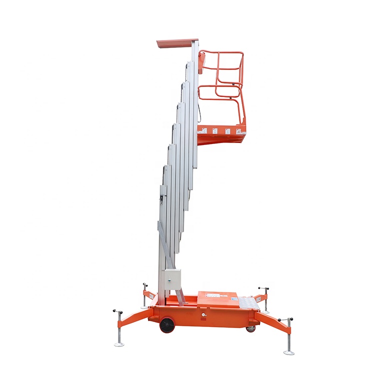 Elevador de plataforma de aleación de aluminio NIULI de 8m, elevador de presión hidráulica eléctrica, plataforma de elevación móvil, elevador de elevación para una sola persona
