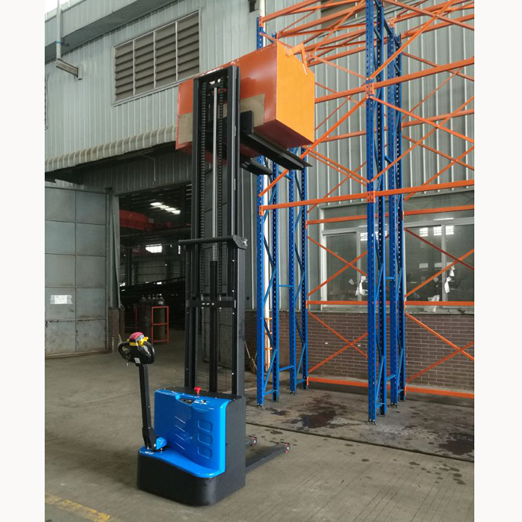 Apilador de batería de carretilla elevadora eléctrica Transpalette, capacidad de 1,5 toneladas, 1500kg, apilador de palés manual de energía eléctrica hidráulica