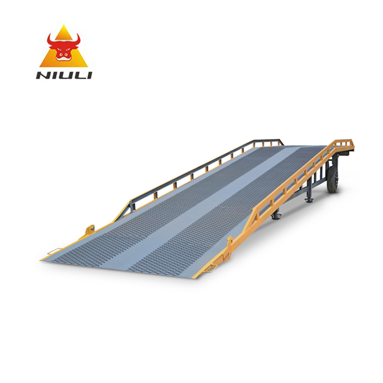 Rampa de muelle de carga hidráulica manual mecánica NIULI de 10 toneladas para carga de contenedores de camiones con carretilla elevadora