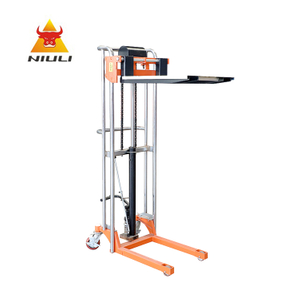 Mini carretillas elevadoras manuales NIULI, capacidad de 400KG, altura de elevación de 1500MM, apilador de palés hidráulico Manual