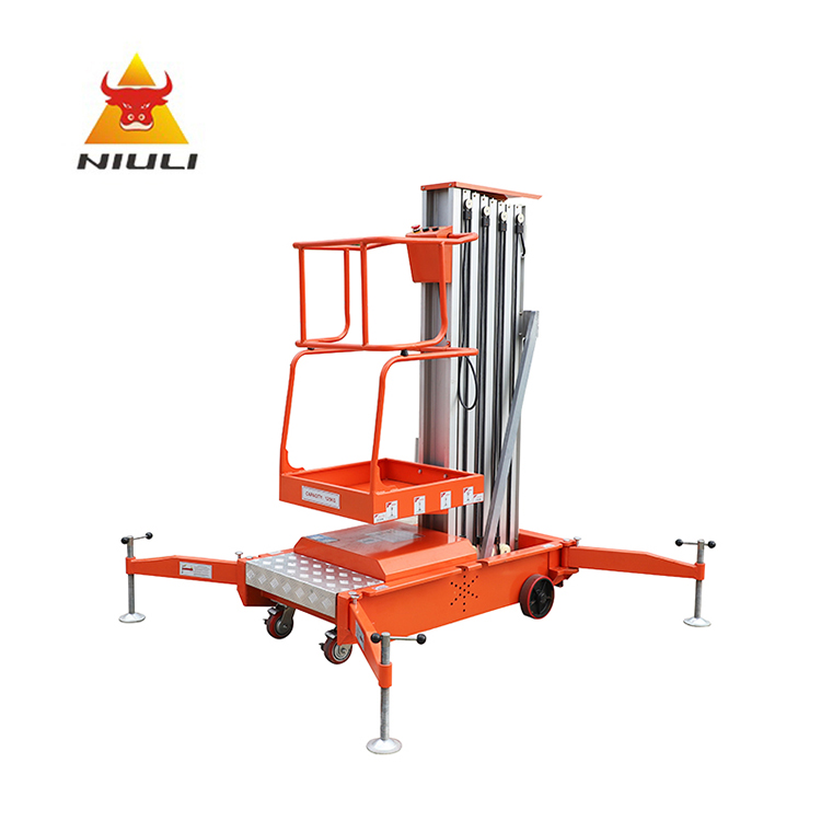 NIULI Portable AC Power High Rise Electric Man Lift Plataforma de aluminio