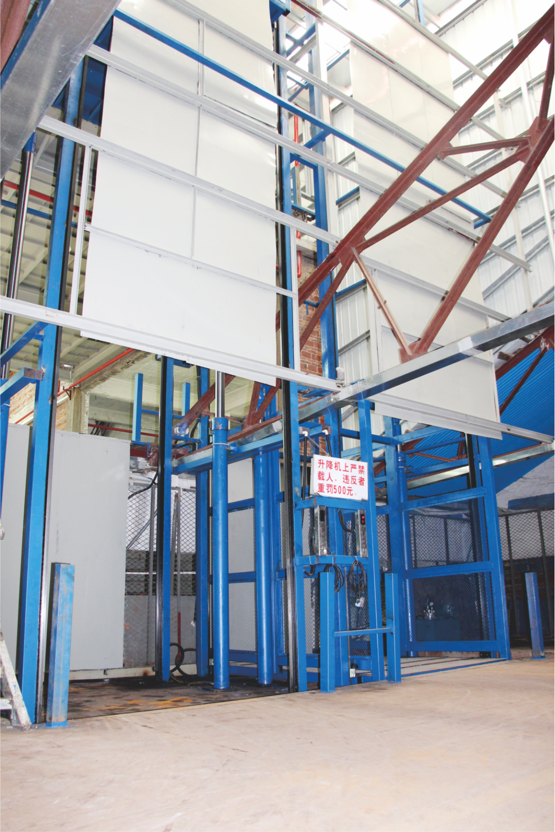 Elevador de carga vertical hidráulico NIULI para materiales de construcción, elevador de mercancías aprobado por la CE, elevador hidráulico de carga para almacén